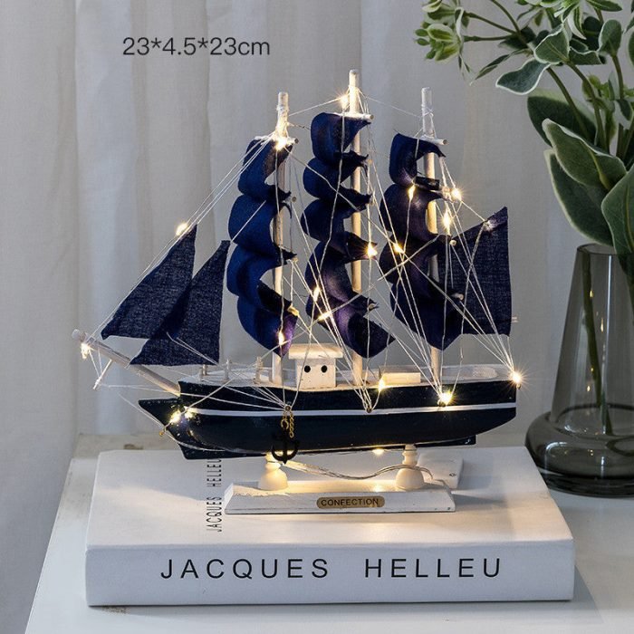 Desktop Wine Cabinet Creative Craft Sailboat