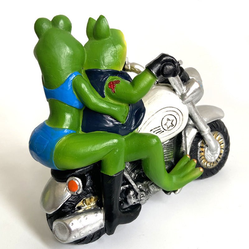 Frog Motorcycle Resin Craft Ornament